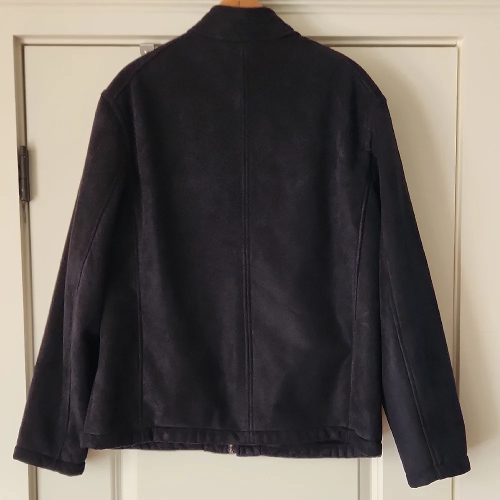 Claiborne Men's Black Faux Suede Jacket LG